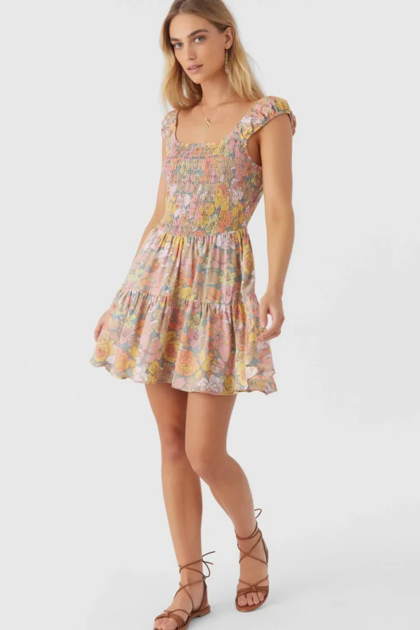 O’Neill ADELLE JANIS FLORAL SMOCKED DRESS^Women Dresses