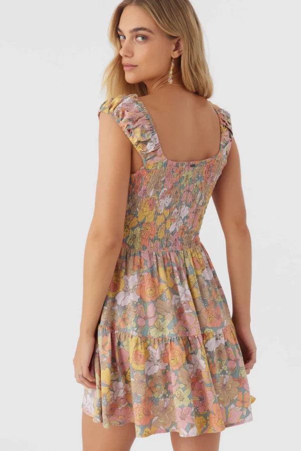 O’Neill ADELLE JANIS FLORAL SMOCKED DRESS^Women Dresses