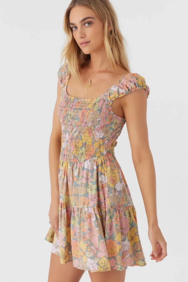 O’Neill ADELLE JANIS FLORAL SMOCKED DRESS^Women Dresses