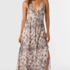 O’Neill ANNALISA PALMER PRINT HALTER MAXI DRESS^Women Dresses