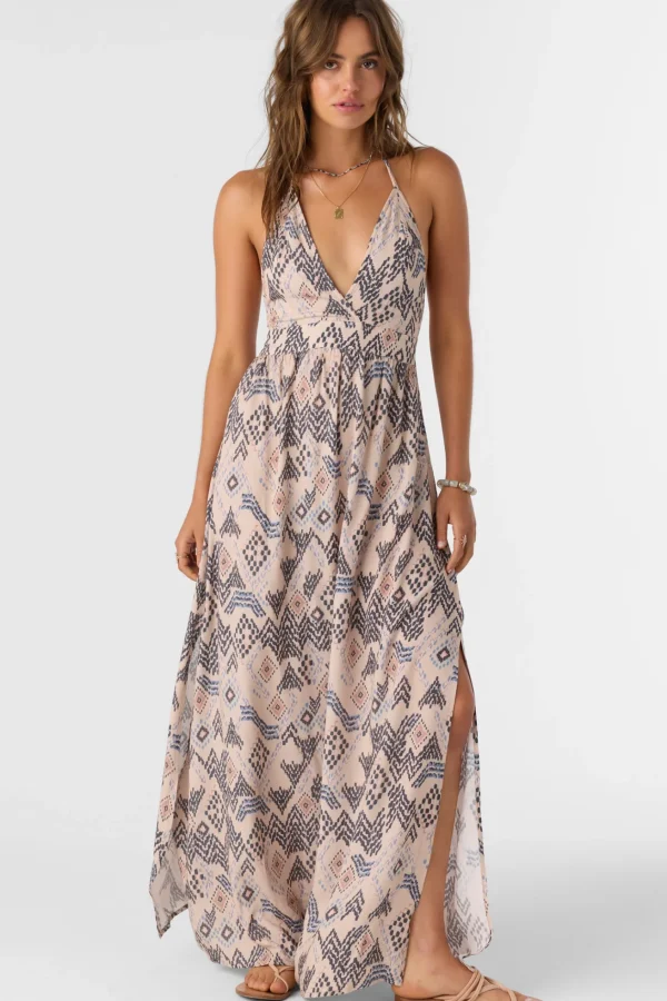 O’Neill ANNALISA PALMER PRINT HALTER MAXI DRESS^Women Dresses