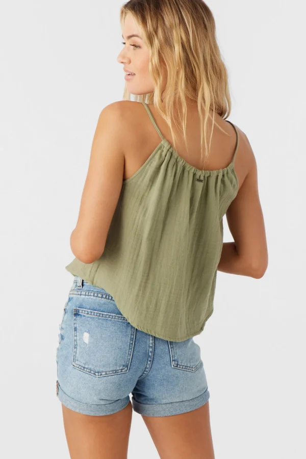 O’Neill ANYA CRINKLE DOUBLE GAUZE TANK TOP^Women Cover-Ups | Tops