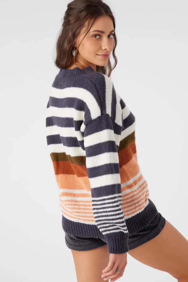 O’Neill BILLIE STRIPE MOCK NECK OVERSIZED SWEATER^Women Sweaters, Hoodies & Fleece