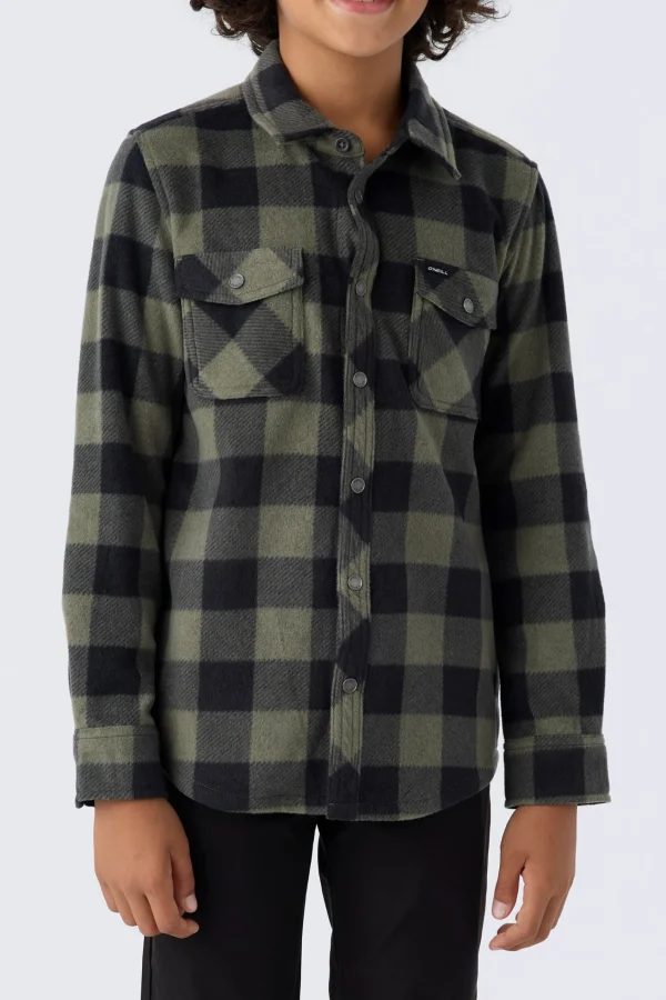 O’Neill BOY'S GLACIER PLAID SUPERFLEECE SHIRT^Kids/BOY Tops