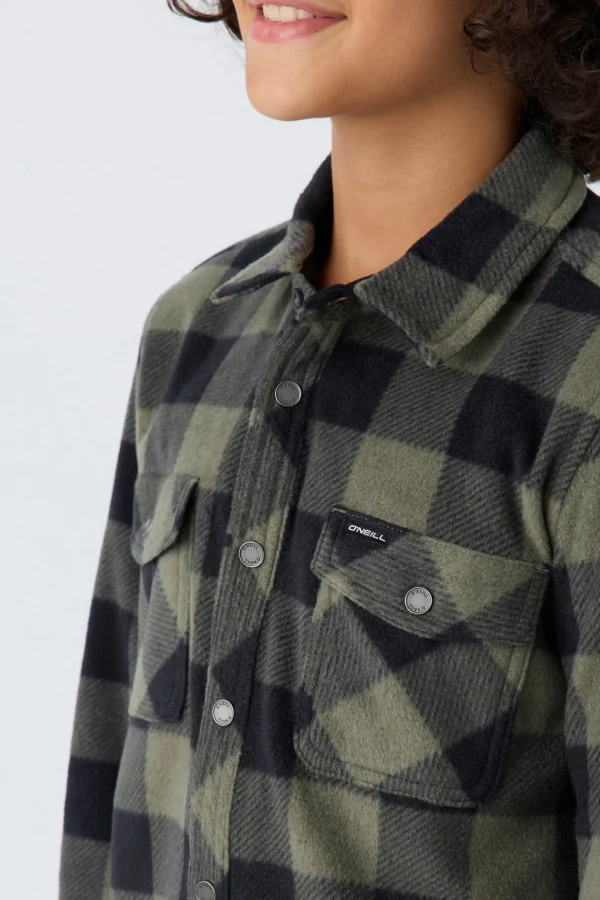 O’Neill BOY'S GLACIER PLAID SUPERFLEECE SHIRT^Kids/BOY Tops