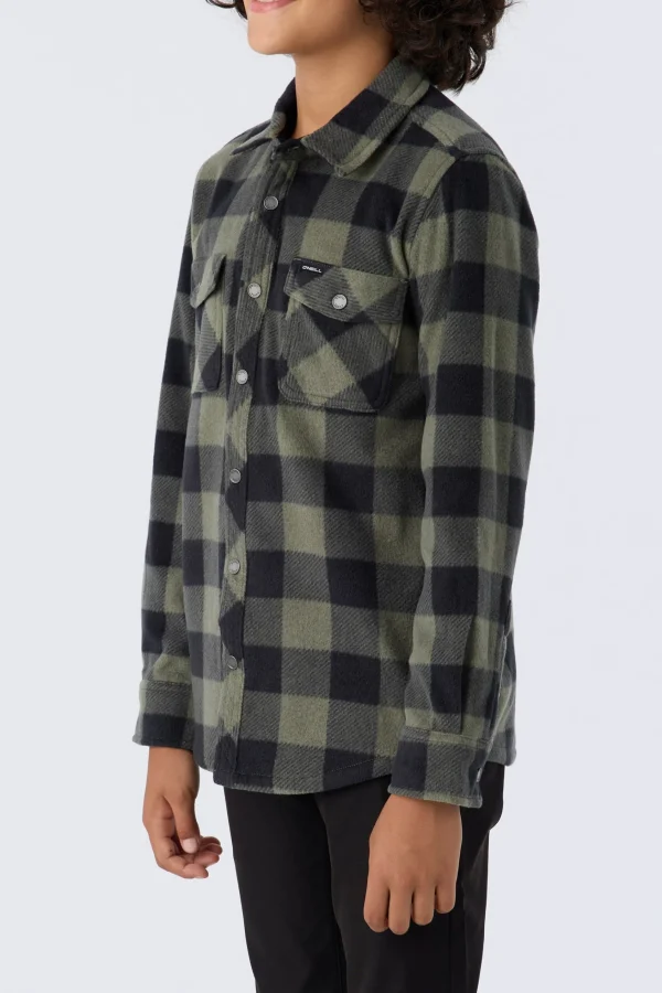 O’Neill BOY'S GLACIER PLAID SUPERFLEECE SHIRT^Kids/BOY Tops