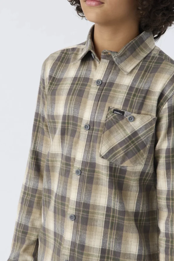 O’Neill BOY'S REDMOND PLAID STRETCH FLANNEL SHIRT^Kids/BOY Tops