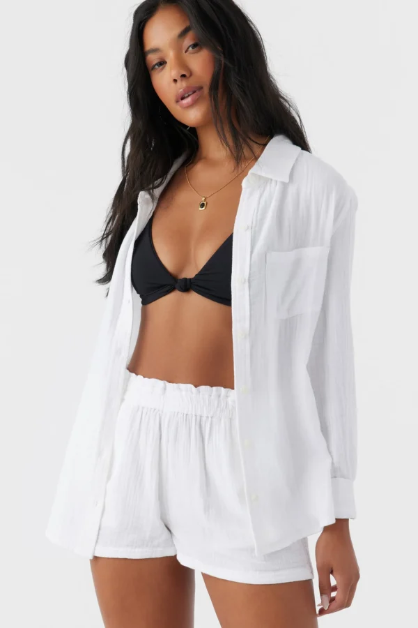 O’Neill CARLA CRINKLE DOUBLE GAUZE BEACH SHORTS^Women Cover-Ups