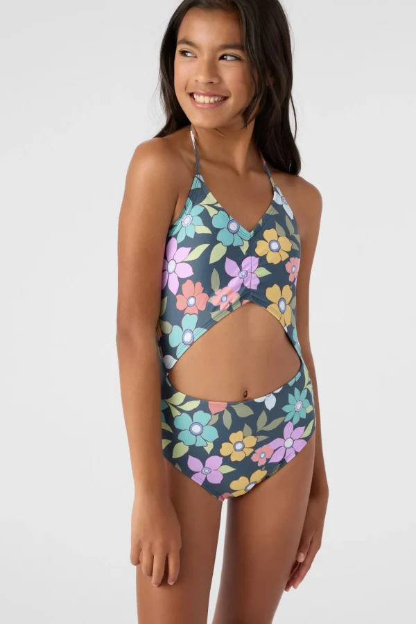 O’Neill GIRL'S LAYLA FLORAL CINCHED ONE-PIECE^Women/Kids One-Pieces | One Pieces