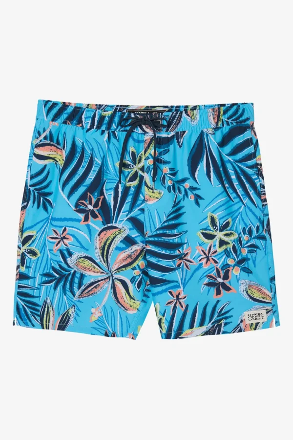 O’Neill HERMOSA CREW ELASTIC WAIST 17" SWIM TRUNKS^ Side Pockets