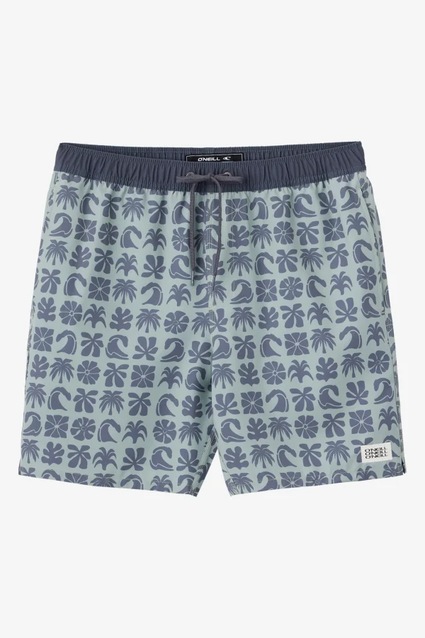 O’Neill HERMOSA ELASTIC WAIST 17" SWIM TRUNKS^ Side Pockets