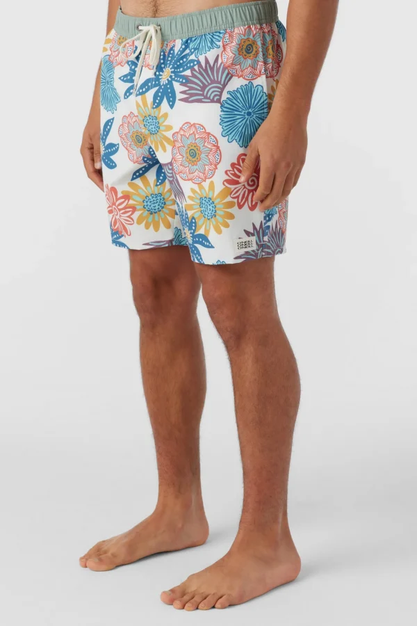 O’Neill HERMOSA ELASTIC WAIST LINED 17" SWIM TRUNKS^ Side Pockets