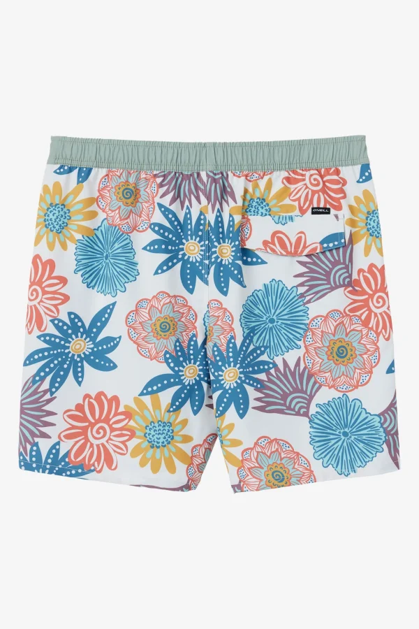 O’Neill HERMOSA ELASTIC WAIST LINED 17" SWIM TRUNKS^ Side Pockets