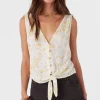 O’Neill JADEN TATIANNA FLORAL TIE-FRONT TOP^Women Tops