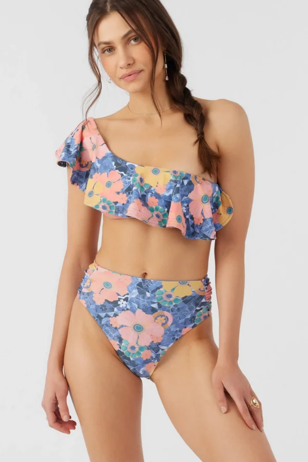 O’Neill JADIA FLORAL MISSION BEACH RUFFLE ONE SHOULDER TOP^Women Bralette | Bikini Tops