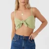 O’Neill LEA TIE-FRONT CROP TOP^Women Tops