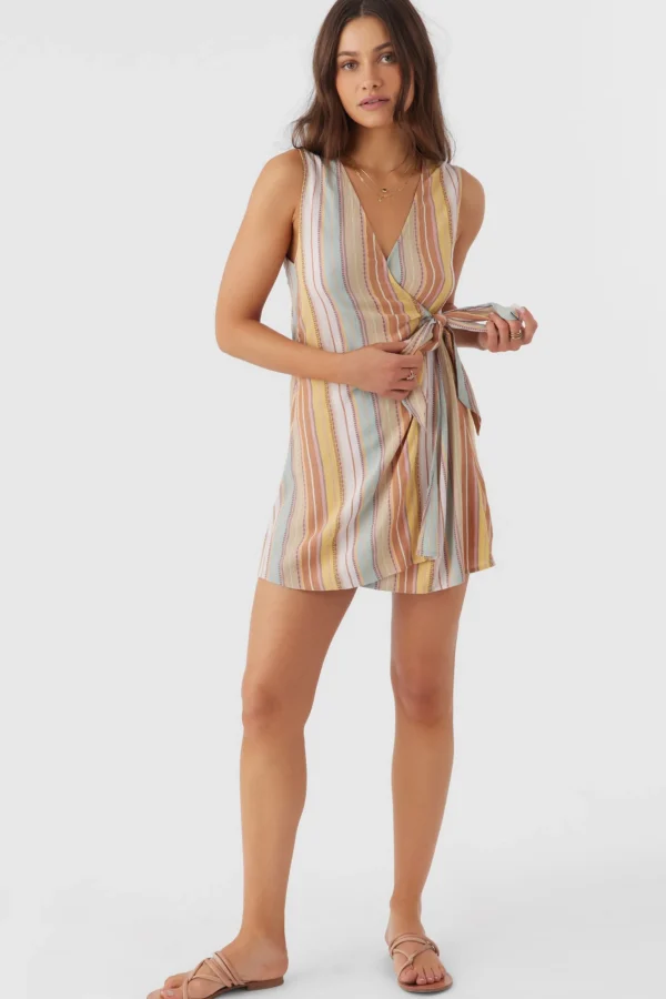 O’Neill MAIZIE STRIPE WRAP MINI DRESS^Women Dresses