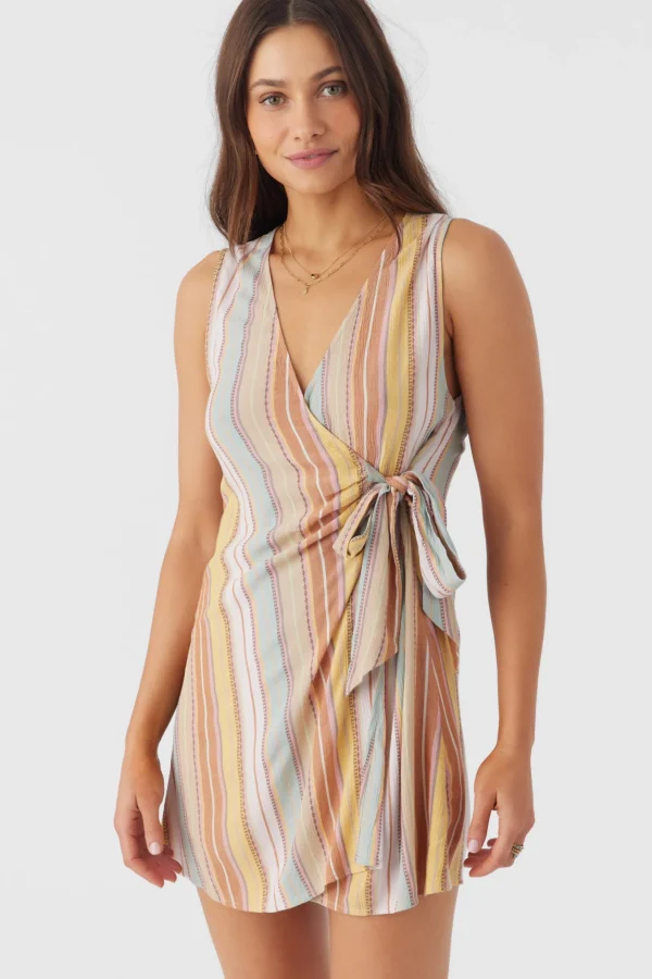 O’Neill MAIZIE STRIPE WRAP MINI DRESS^Women Dresses