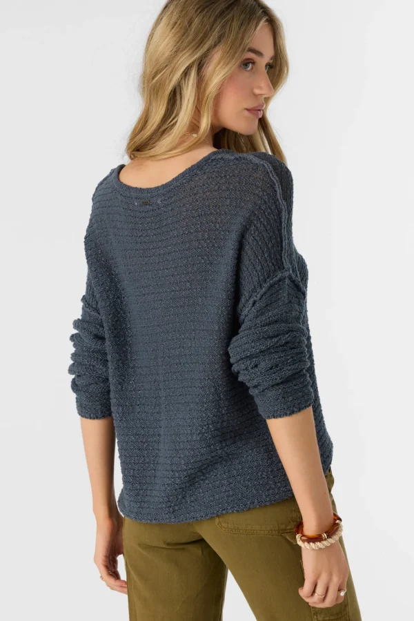 O’Neill MARINA COTTON SLUB V-NECK SWEATER^Women Sweaters, Hoodies & Fleece