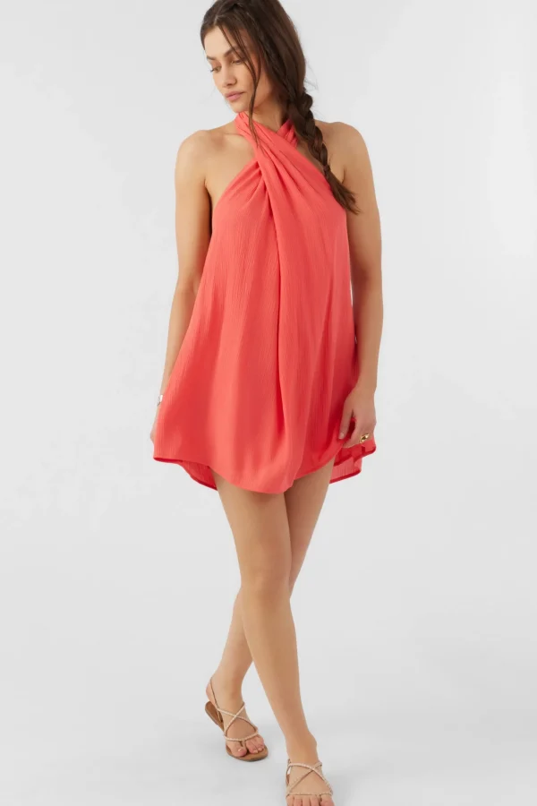 O’Neill NAIMA SOLID HALTER DRESS^Women Dresses