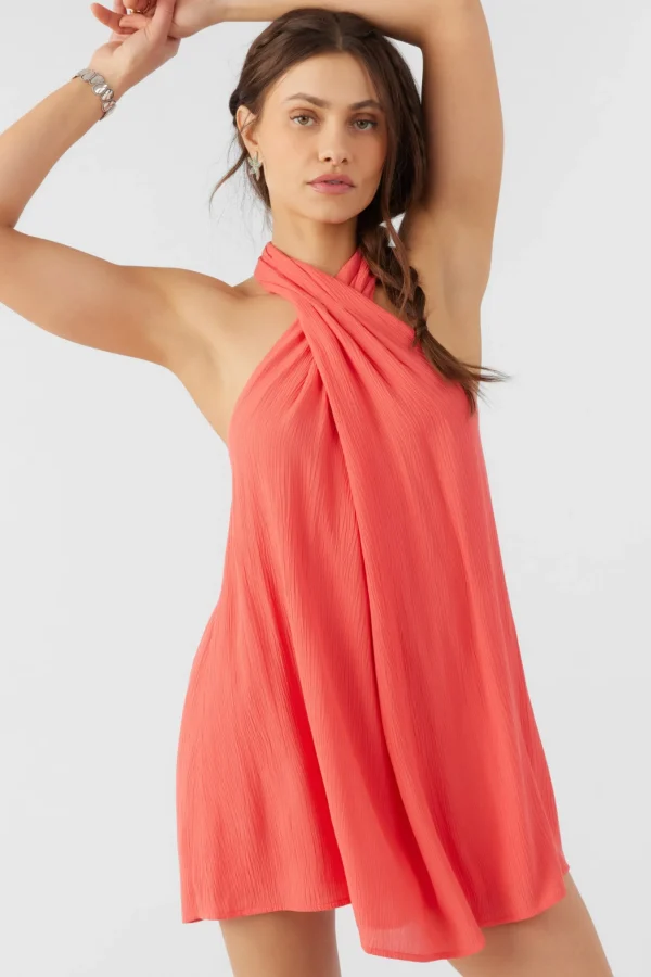 O’Neill NAIMA SOLID HALTER DRESS^Women Dresses