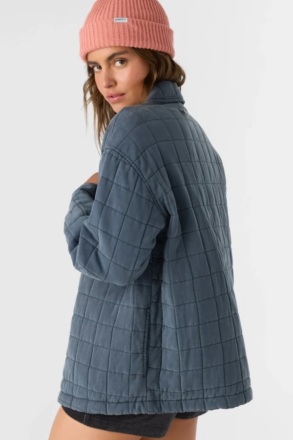 O’Neill RYA QUILTED OVERSIZED FIT SNAP FRONT JACKET^Women Jackets