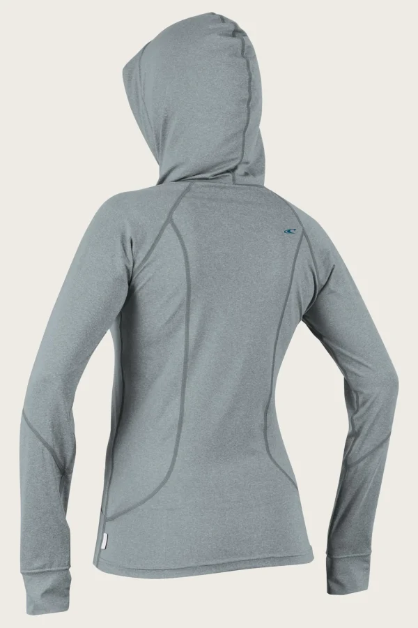 O’Neill WOMEN'S HYBRID L/S FULL ZIP SUN HOODIE^Women Uv Protection Rash Guards