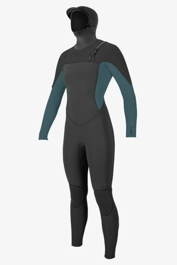 O’Neill WOMEN'S HYPERFREAK 5/4+MM CHEST ZIP FULL WETSUIT W/ HOOD^Women Full Suits